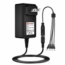 Pkpower 5.5 2.1mm 12V 2A Power Adapter  1-4 Splitter for CCTV Security System