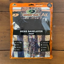 Mossy Oak Mens Base Layer Pants Long Underwear Black Size 2XL 44-46 inch