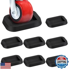 Zhulerzil Furniture Wheel Stopper for Hardwood Floors - 8 Pack Non-Slip Bed S