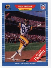 1989 Pro Set Update #545 Willie “Flipper” Anderson RC Mint