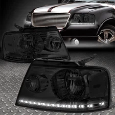 [LED DRL] FOR 04-08 FORD F150 LINCOLN MARK LT HEADLIGHT HEAD LAMPS SMOKED/CLEAR