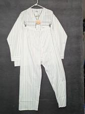 Vintage Pjs Kerwood Dad Pajamas Striped Shirt/Pants Set Grandpa Core Size XL