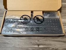 HP Wired Keyboard & Mouse Combo – USB – NEW – Full Size – Plug & Play – Black