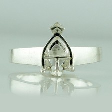 925 Sterling Silver 7x10mm Pear Semi Mount Solitaire Ring For Wedding Ring