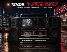 TENSAI TV BOOMBOX   RaRe   Vintage Stereo Cassette Tape