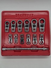 BLUE POINT By SNAP ON 3/8" Drive Metric Ratcheting Crowfoot Wrench Set BFCRM712