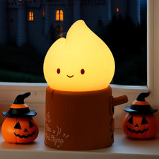 LED Flameless Candle Night Light USB Table Lamp Dimmable Xmas Birthday Halloween