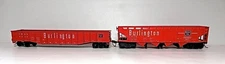 HO Athearn Burlington 40' Operating Hopper & 50' Gondola Upgraded with Low Ship