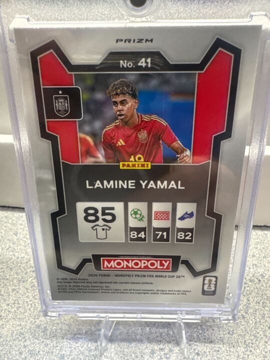 2026 Panini Monopoly Prizm World Cup Cards #41 Lamine Yamal