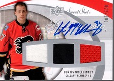 2007-08 Sweet Shot Rookie Jersey Auto #133 Curtis McElhinney /100 - HKY