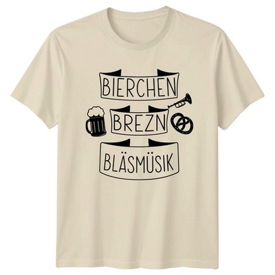 Bierchen Brezn Bl�smusik Herren T-Shirt Bayerische Kultur Oktoberfest Oktoberfest