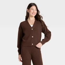 Women's Stitched Sweater Cardigan - Auden