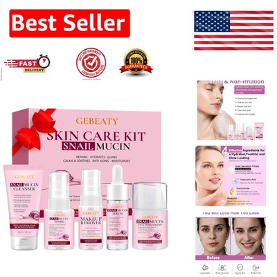 5-Piece Hydrating Snail Mucin Facial Care Set - Gentle & Effective For All Skin