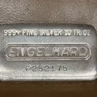 Vintage Engelhard 10 oz .999 Silver Poured Bar PSeries P252175 Rare Loaf Bullion