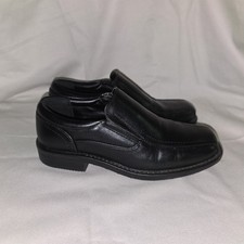 Bruno Marc Black Boys' Dress Shoes Slip-On Loafers Sz 4 Wedding Church Formal