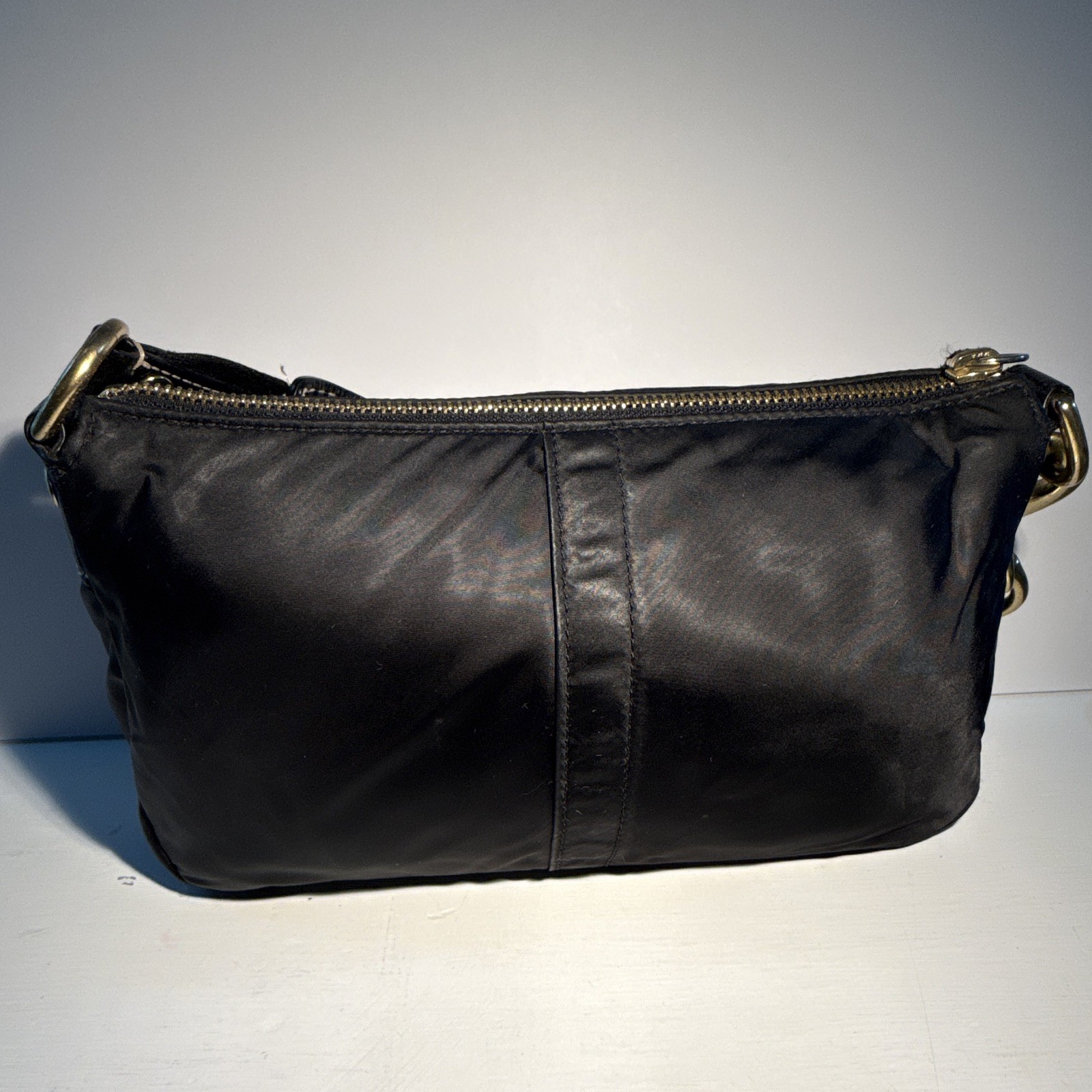 Coach Hampton Y2K Black Small Shoulder Bag, Zip Closu… - Gem
