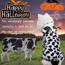 Dog Cow Costume   Funny Halloween Dog Farm Animal Costume Cow Cosplay Outfits