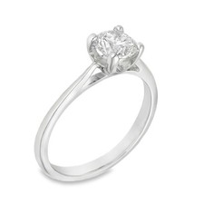 950 Platinum Diamond Solitaire Engagement Ring - Size K - 0.66ct