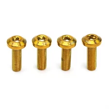 ETM RTR REAR SPROCKET TITANIUM BOLTS (GOLD) QTY. 4
