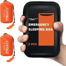 2 Pack Emergency Sleeping Bags Thermal Blanket Waterproof Outdoor Survival Bag "