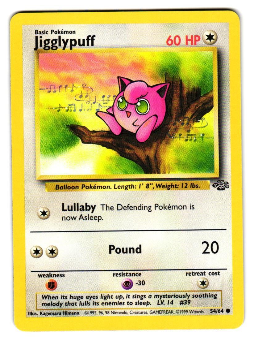 Jigglypuff 54/64 Common Jungle Pokemon Unlimited Lightly Played
