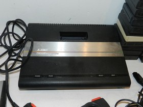Atari 7800 Video Game Console System w/ Controllers & 24 Games UNTESTED