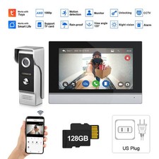 10"Tuya WIFI Home Smart Wireless Doorphone Video Doorbell Camera Security System