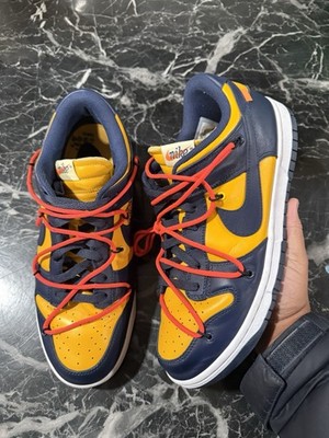 Nike Dunk Low x OFF-WHITE University Gold 2019 Size 10.5 Decent Condition