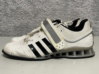 adidas adiPower Weightlifting Shoes Mens Size 9 White Black Silver M25733 Squat