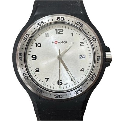 M+WATCH Mondaine Swiss Made Maxi 42 Analog White Dial Men's Watch New Battery