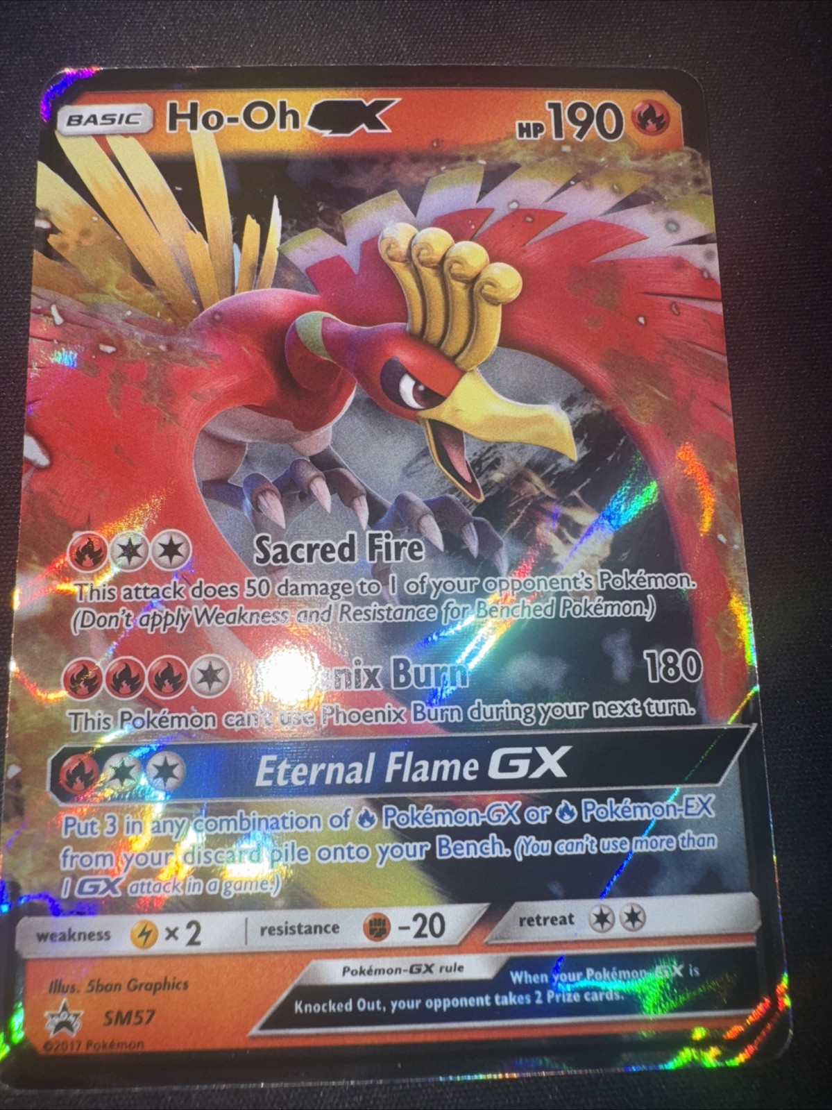 Pokémon TCG HO-OH GX Sun & Moon Sm57 Promo Near Mint USA Seller