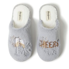 Dearfoams Women's Celebration Fuzzy Scuff House Slipper