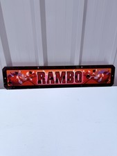 Listing image for Sega Rambo First Blood Sign - Arcade Game Memorabilia Wall Display