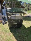 Vintage Gondola Lift Cabin Shell Body w/ Windows, Black/Green Paint — photo 6