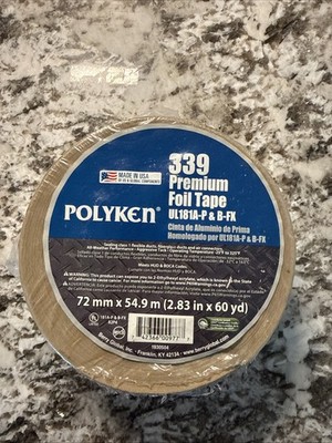 Polyken 339 Premium Foil Tape UL181A-P & B-FX 60 Yd 72 Mm