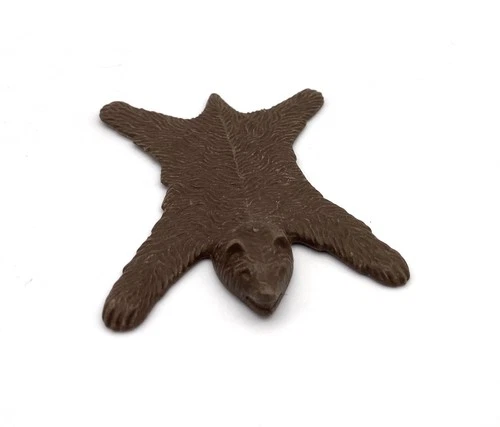 Vintage Playmobil Figure Native American Indian Vikings BROWN BEAR SKIN RUG 1993