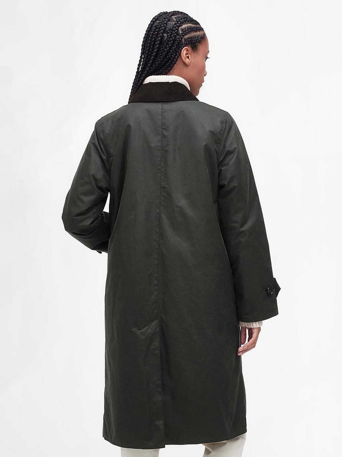 BNWT Barbour Newholm Wax Cotton Jacket, Sage/Classic Sz:18 RRP:£299.00 image 2