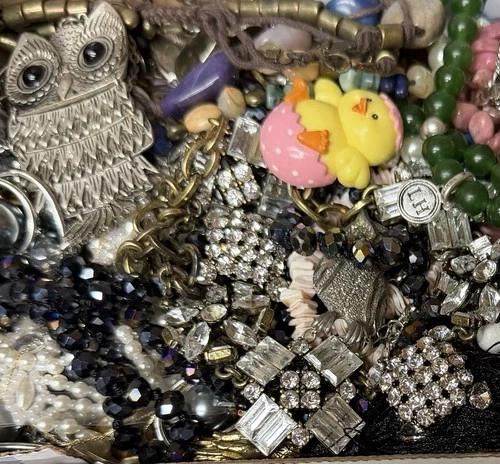 Vintage & Modern Some Signed Costume Jewelry Lot Full Small Priority Box # 77