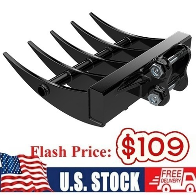 #ad #ad Rake Attachment For Mini Excavator One Ton To 1.5Ton Digger In Stock USA NEW $93.00