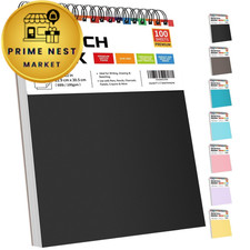 Soucolor Sketch Book 9" x 12", 100 Sheets Kids x 12" Pack of 1 , Black
