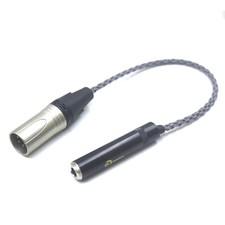 4-Pin XLR Male Balanced to 6.35mm 1/4 Female Silver Plated Audio Adapter Cable