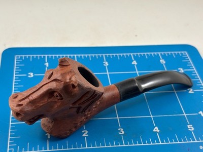 Judd's Very Nice Unsmoked Carved Horses Head Briar Pipe - #1