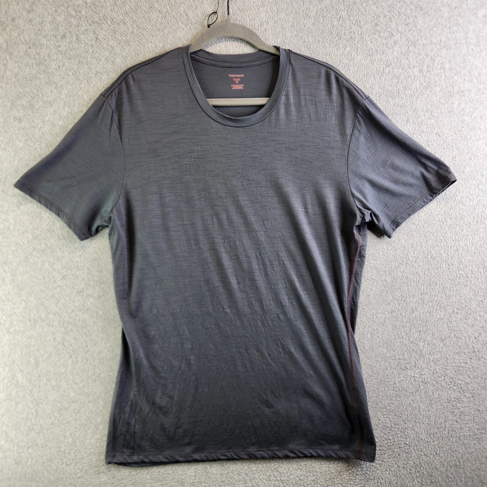 Icebreaker Shirt Mens XL Gray Merino Wool Baselayer Beast Workout Hiking Trails