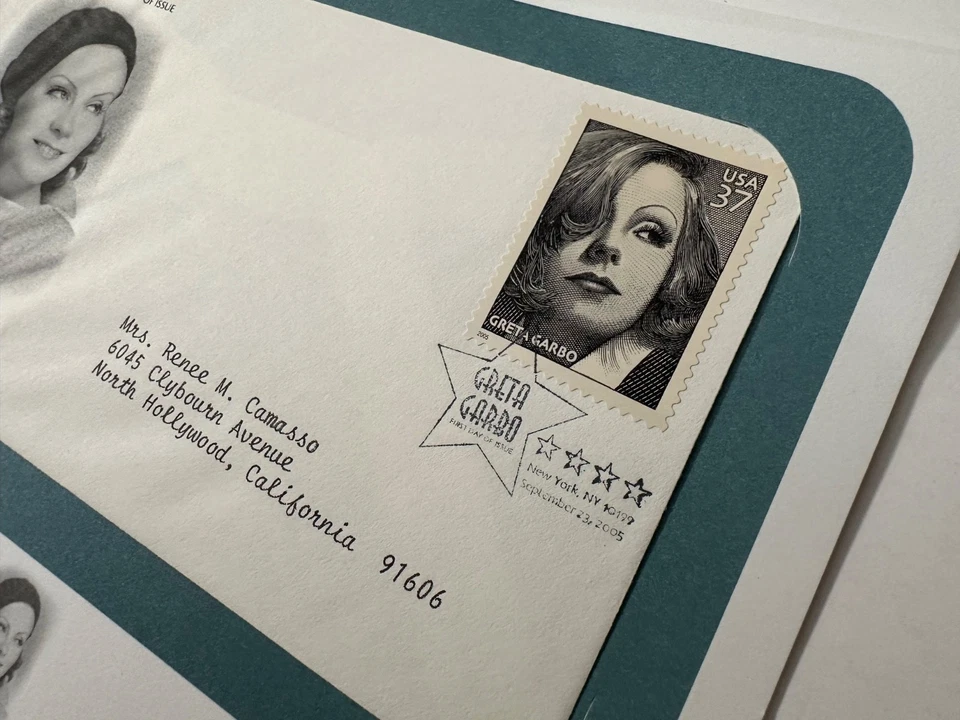 GRETA GARBO Legendary Actress Postal Commemorative Society FDC- Sept 23,  2005! - Image 3 of 4
