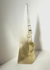 Tall Crystal Cut Glass Obelisk 12” high intricately detailed — photo 9