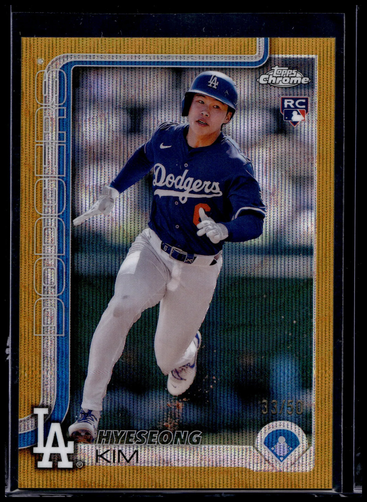 2025 Topps Chrome Hyeseong Kim #152 Gold Wave /50 RC
