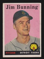 JIM BUNNING tigers 1958 TOPPS #115 GOOD/VERY GOOD