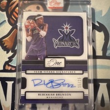 2025 Panini WNBA One And One Team Titans Signatures Rebekkah Brunson Purple /25 