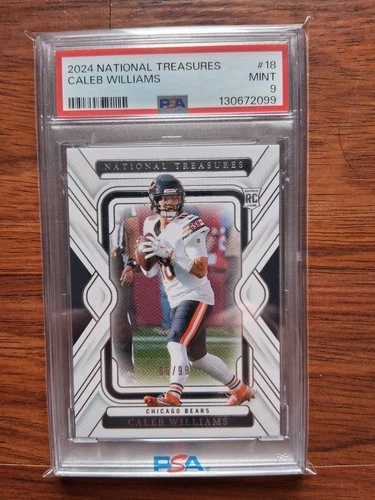 2024 Panini National Treasures  Caleb Williams #18 /99  RC ROOKIE  PSA 9