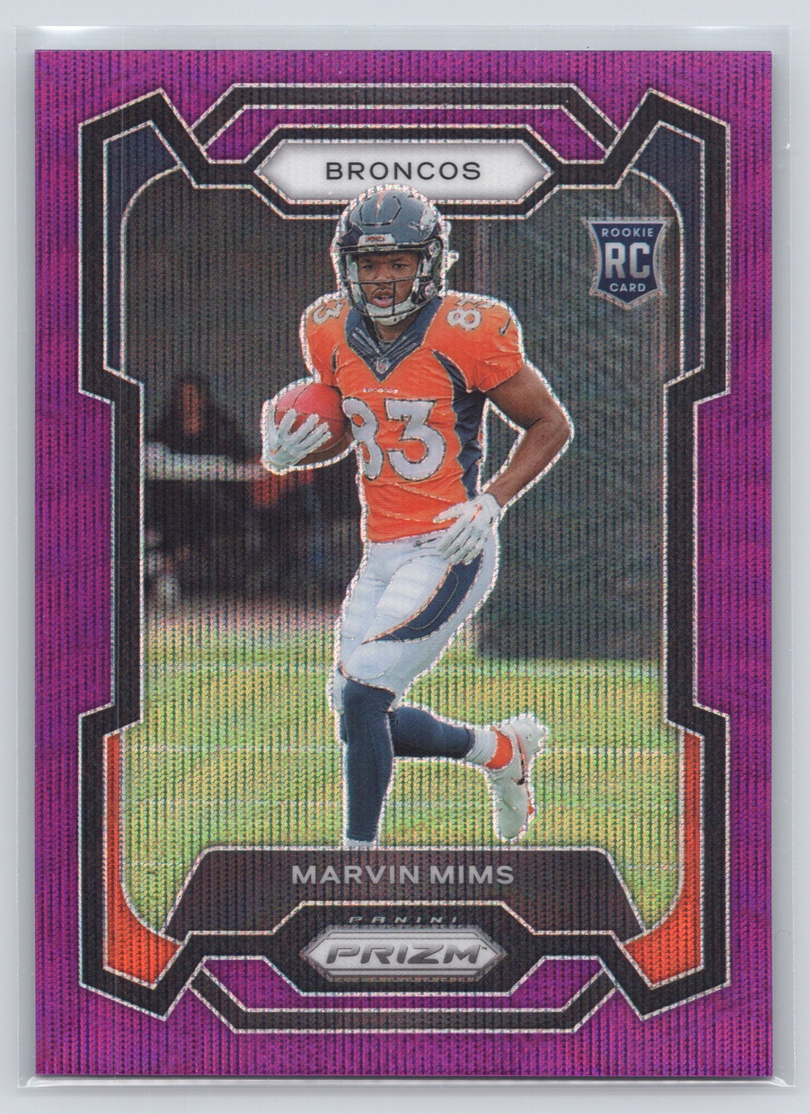 2023 Panini Prizm #327 Marvin Mims Purple Wave #/99